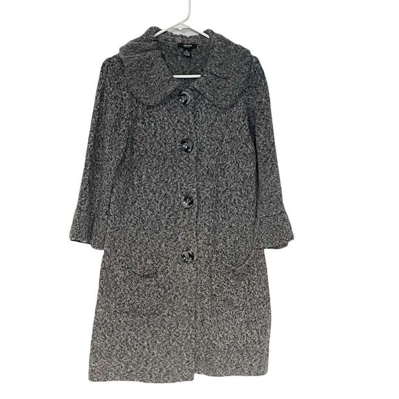 🟢Alfani Petites Black & White Marbled Knit Duster Cardigan PL - Picture 1 of 6